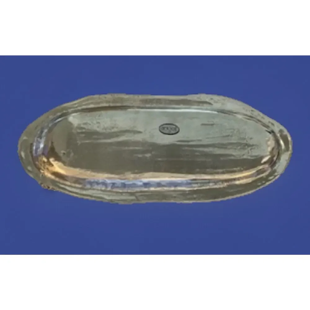 Vintage Nautical Beachy Abbott Polished Aluminum Platter Tray 23